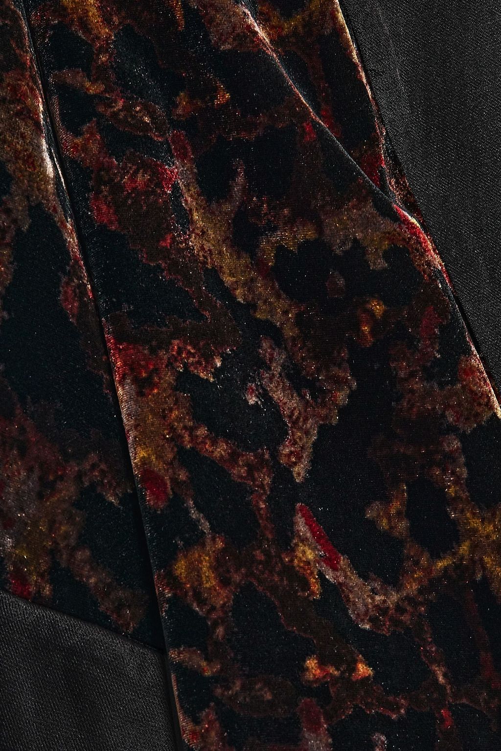 DIANE VON FURSTENBERG Julane satin-trimmed leopard-print velvet robe