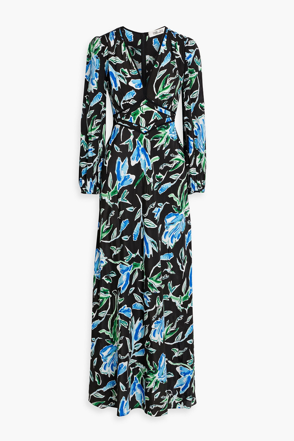 Diane Von Furstenberg Seline Floral-print Crepe De Chine Maxi Dress