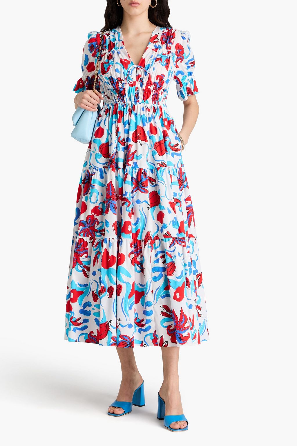 DIANE VON FURSTENBERG Avery floral-print cotton-blend poplin maxi dress