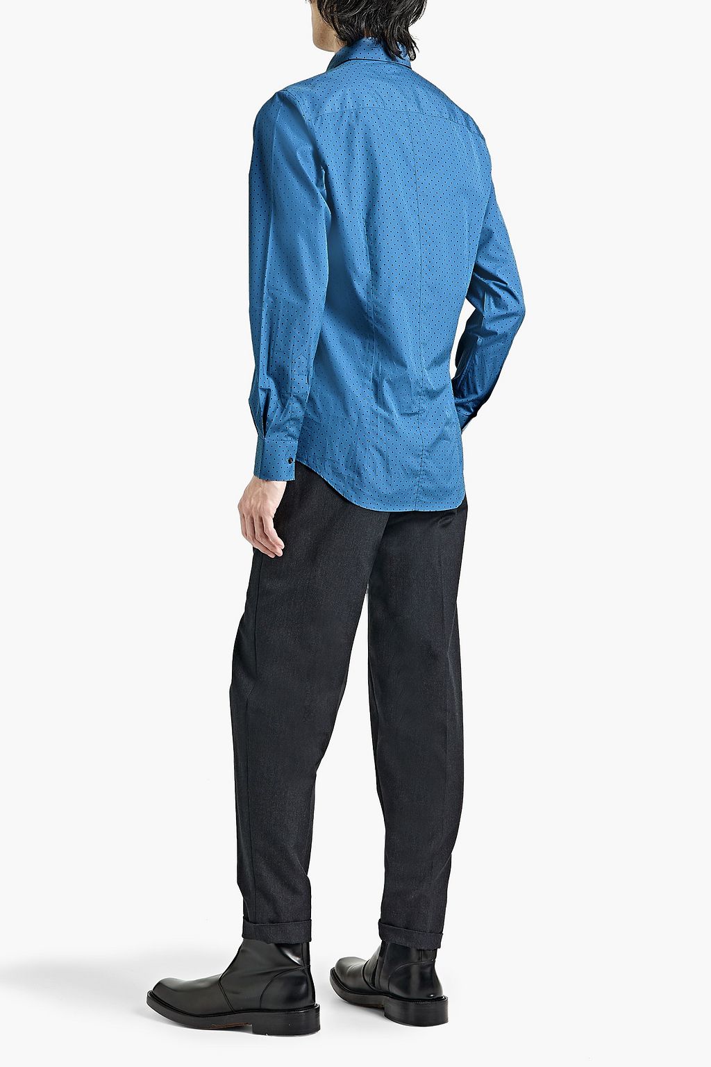 DOLCE&GABBANA Polka-dot cotton-poplin shirt