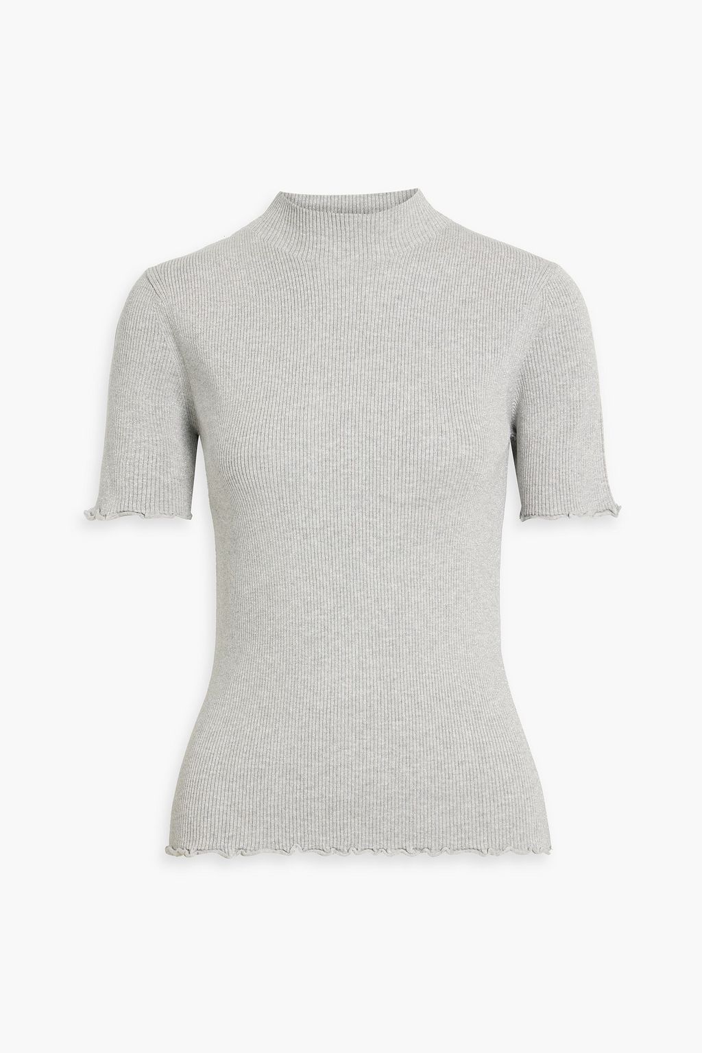 3.1 PHILLIP LIM Cutout metallic ribbed-knit top | THE OUTNET