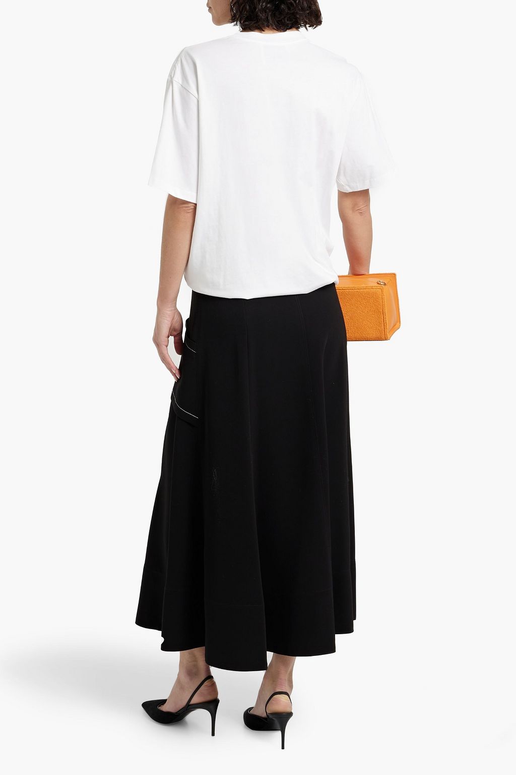 3.1 PHILLIP LIM Drapiertes T-Shirt aus Baumwoll-Jersey