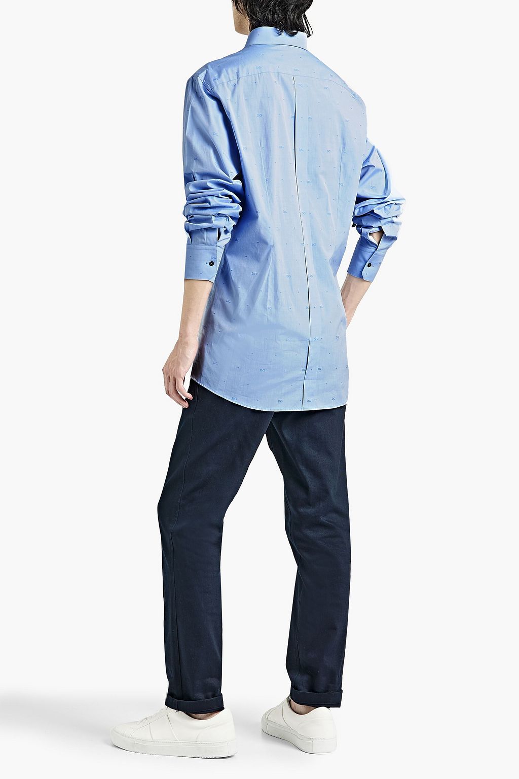 DOLCE&GABBANA Cotton-blend jacquard shirt