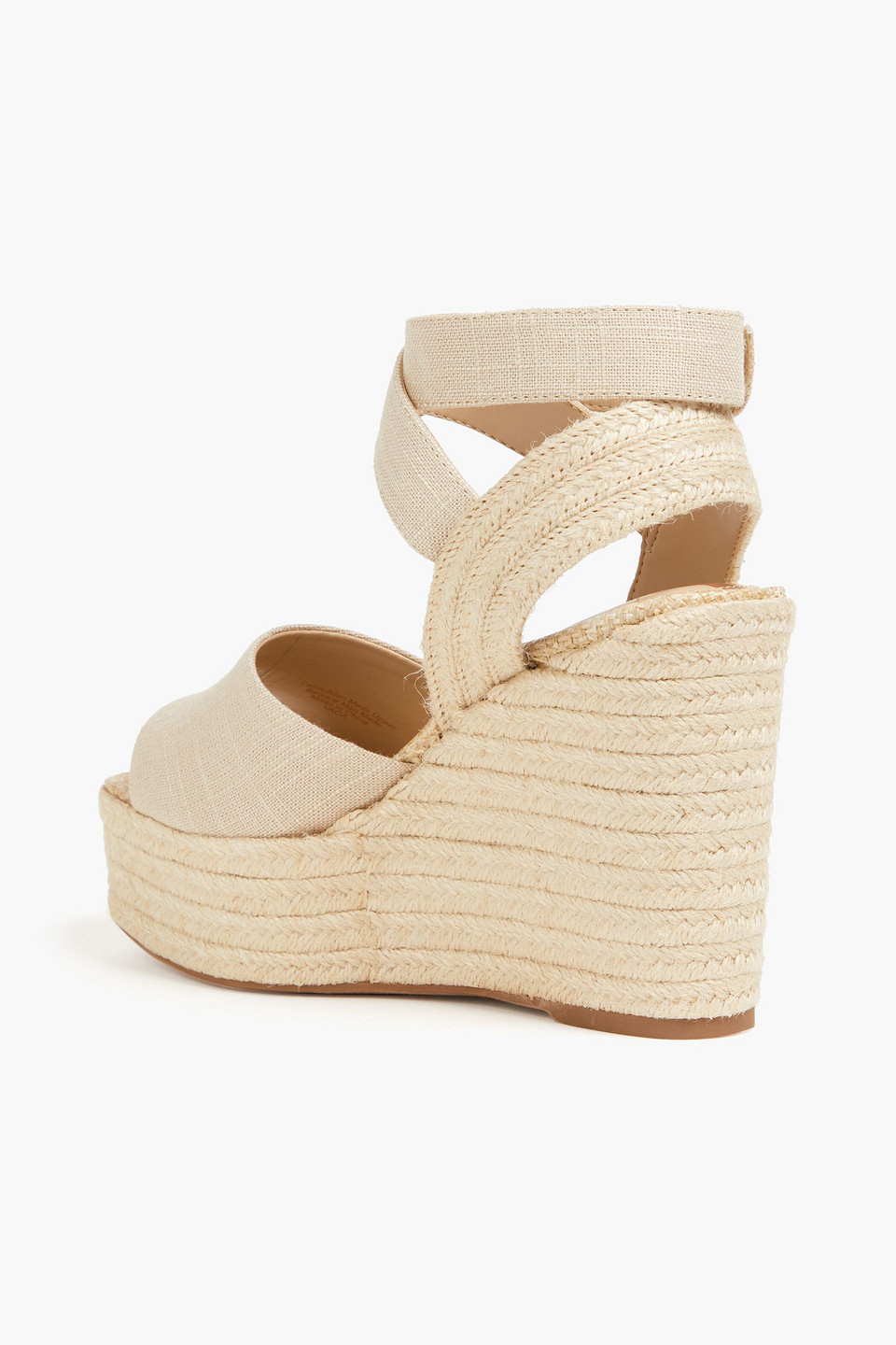 Shop Sam Edelman Vada Canvas Espadrille Wedge Sandals In Neutral