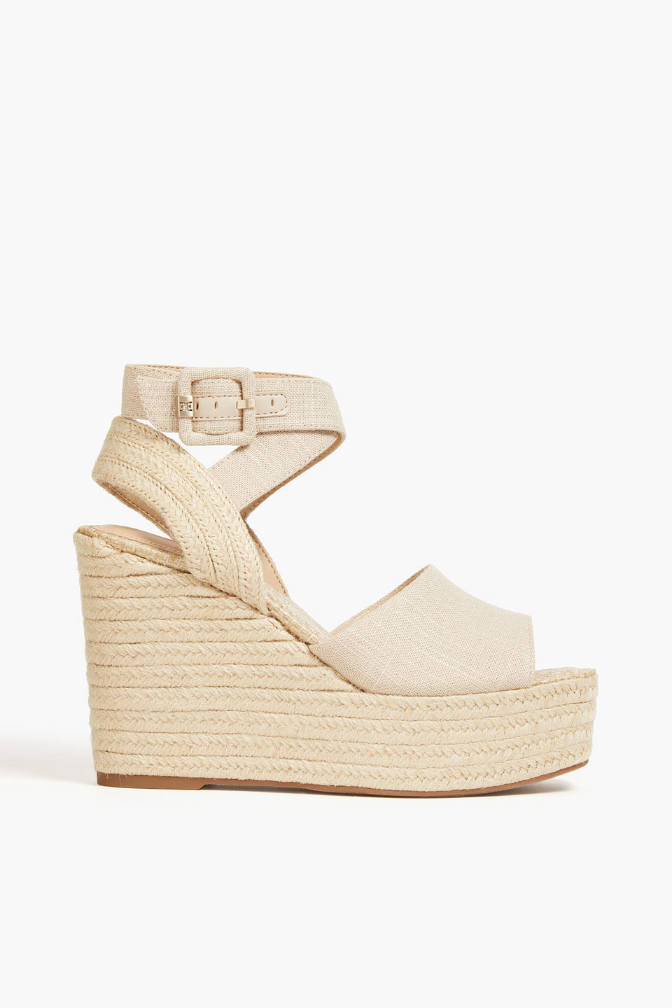 Sam Edelman Vada Canvas Espadrille Wedge Sandals In Neutral