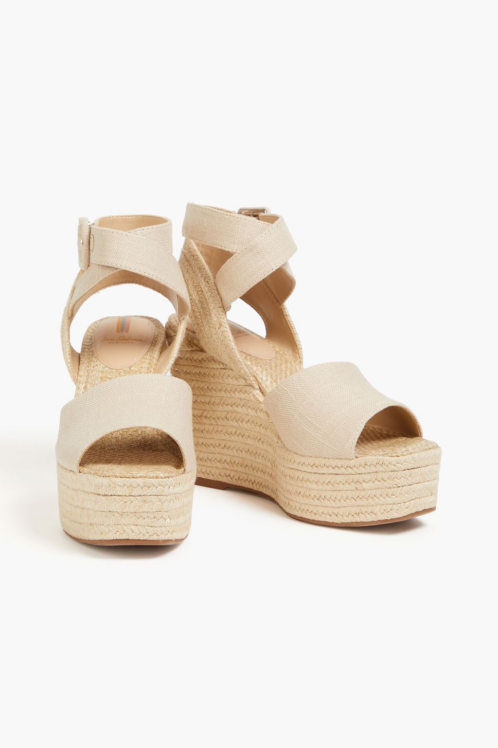 SAM EDELMAN Vada canvas espadrille wedge sandals