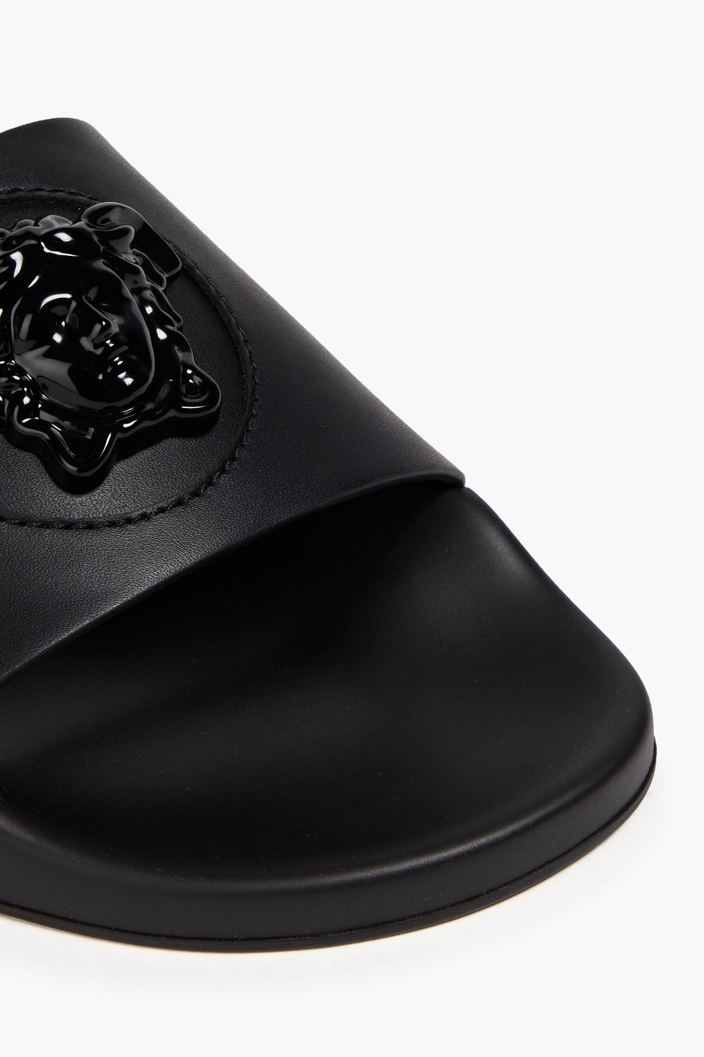 VERSACE Pantoletten aus Leder mit Verzierung