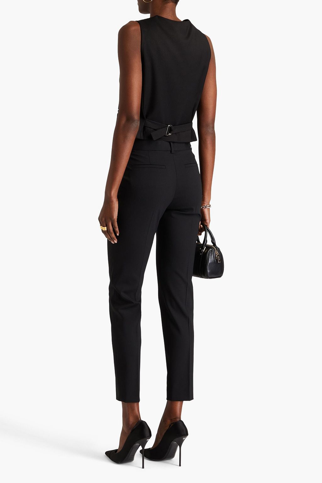 VERSACE Stretch-wool crepe skinny pants