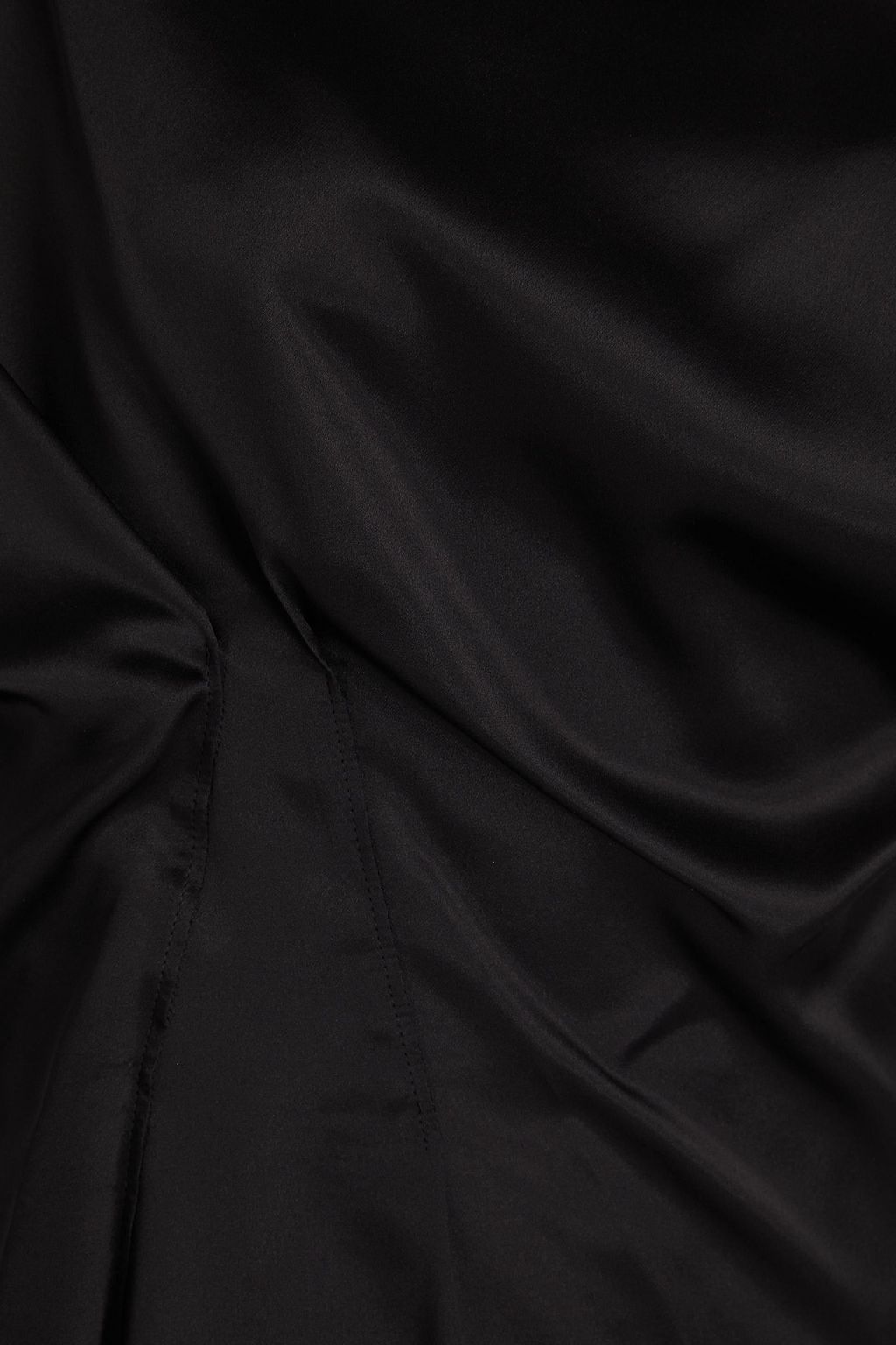 VERSACE Draped silk-satin midi dress