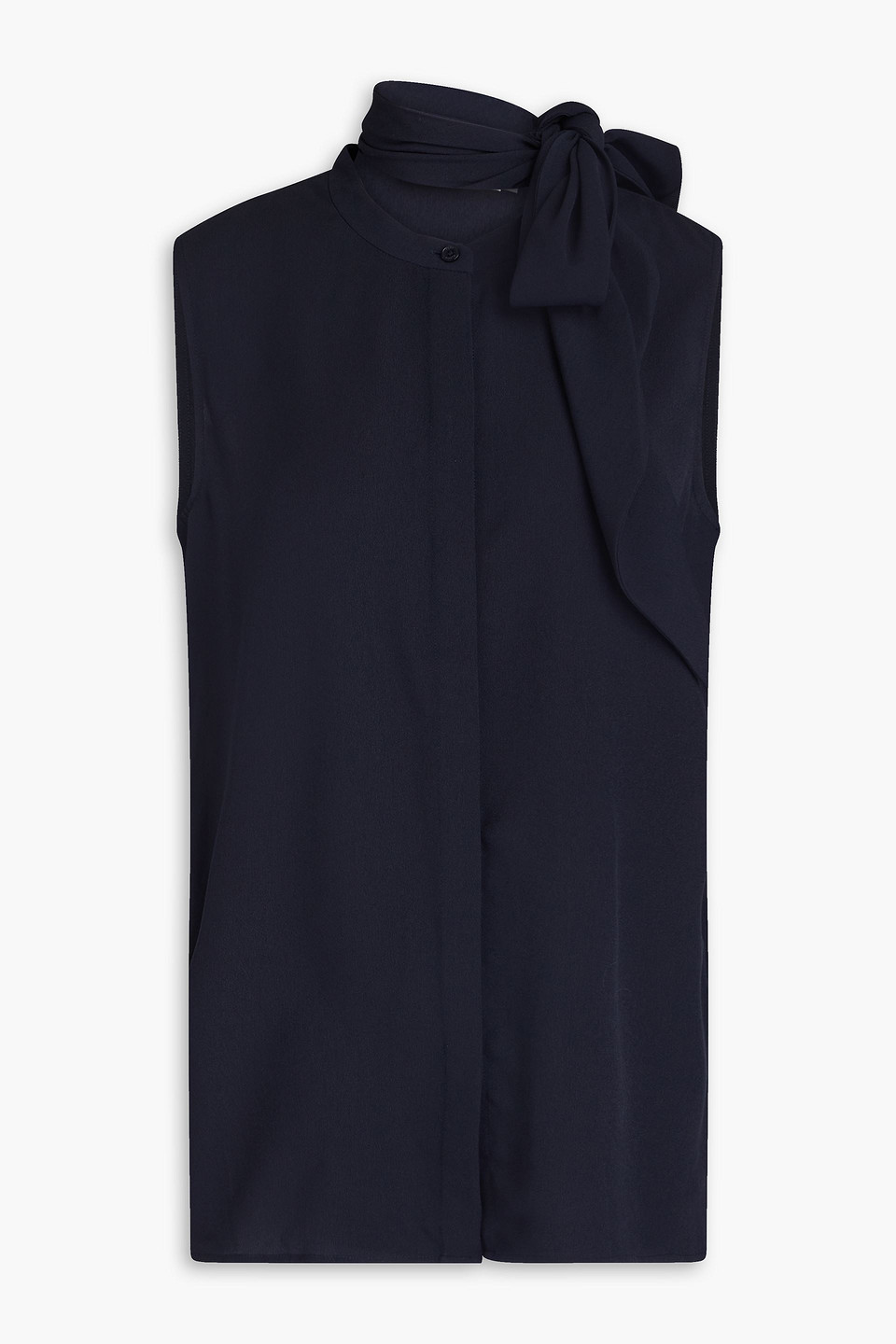 Tory Burch - Crepe de chine top - Blue - US 10