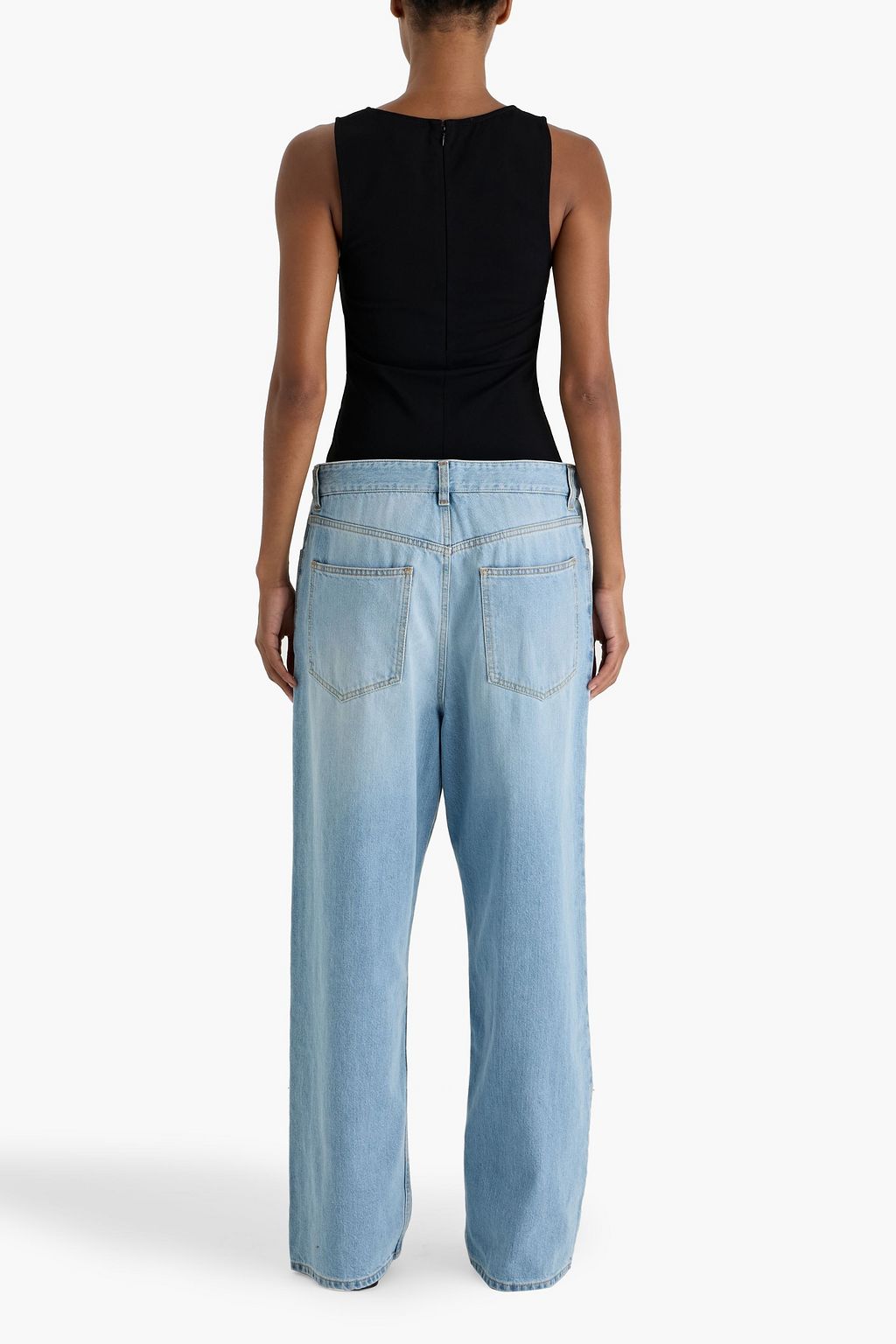 ALAÏA Jersey and denim jumpsuit