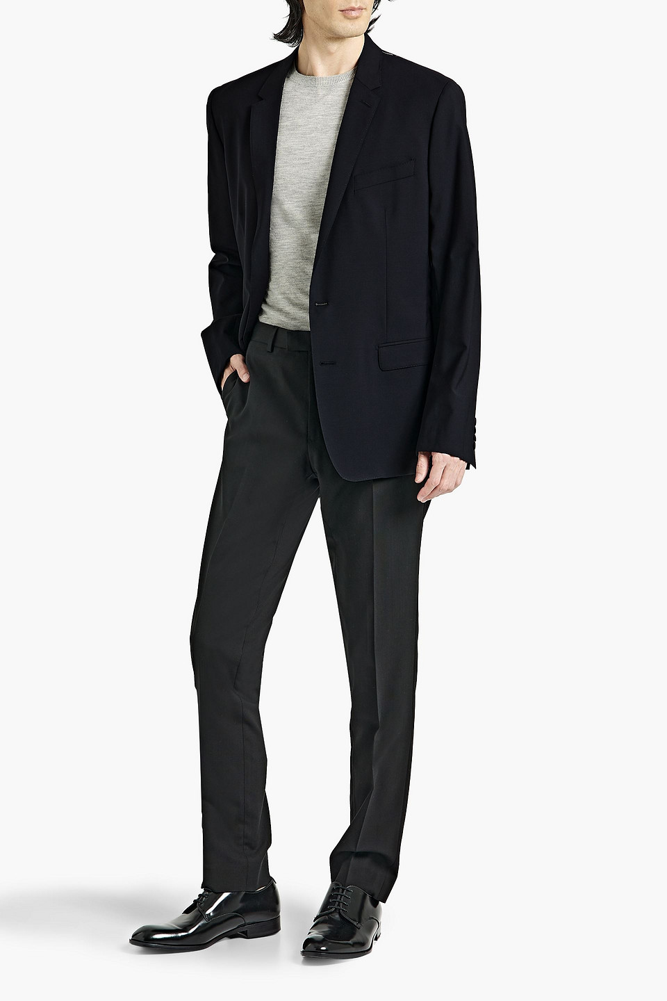 Dolce & Gabbana Wool-blend Blazer In Midnight Blue