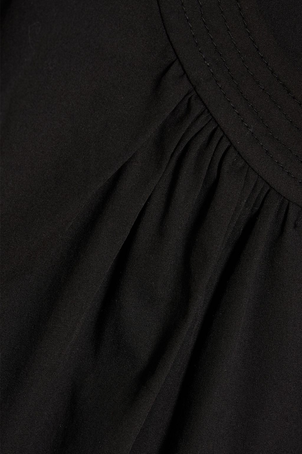 DIANE VON FURSTENBERG Daria cropped cotton-blend poplin blouse