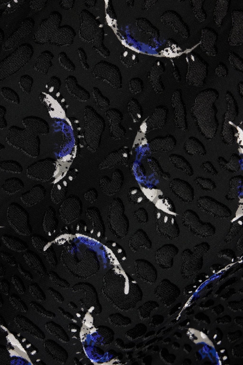 DIANE VON FURSTENBERG Akila tie-neck printed fil coupé mini dress