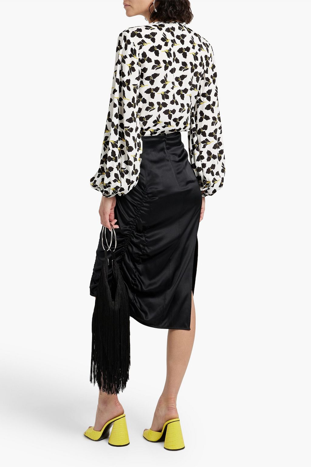 DIANE VON FURSTENBERG Freddie floral-print crepe blouse