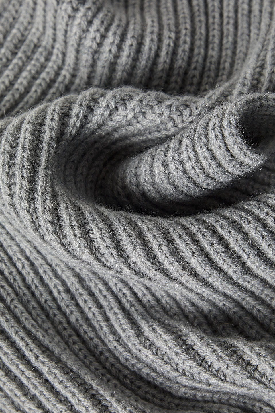 Gabriela Hearst Ribbed Cashmere And Silk-blend Scarf In Hellgrau