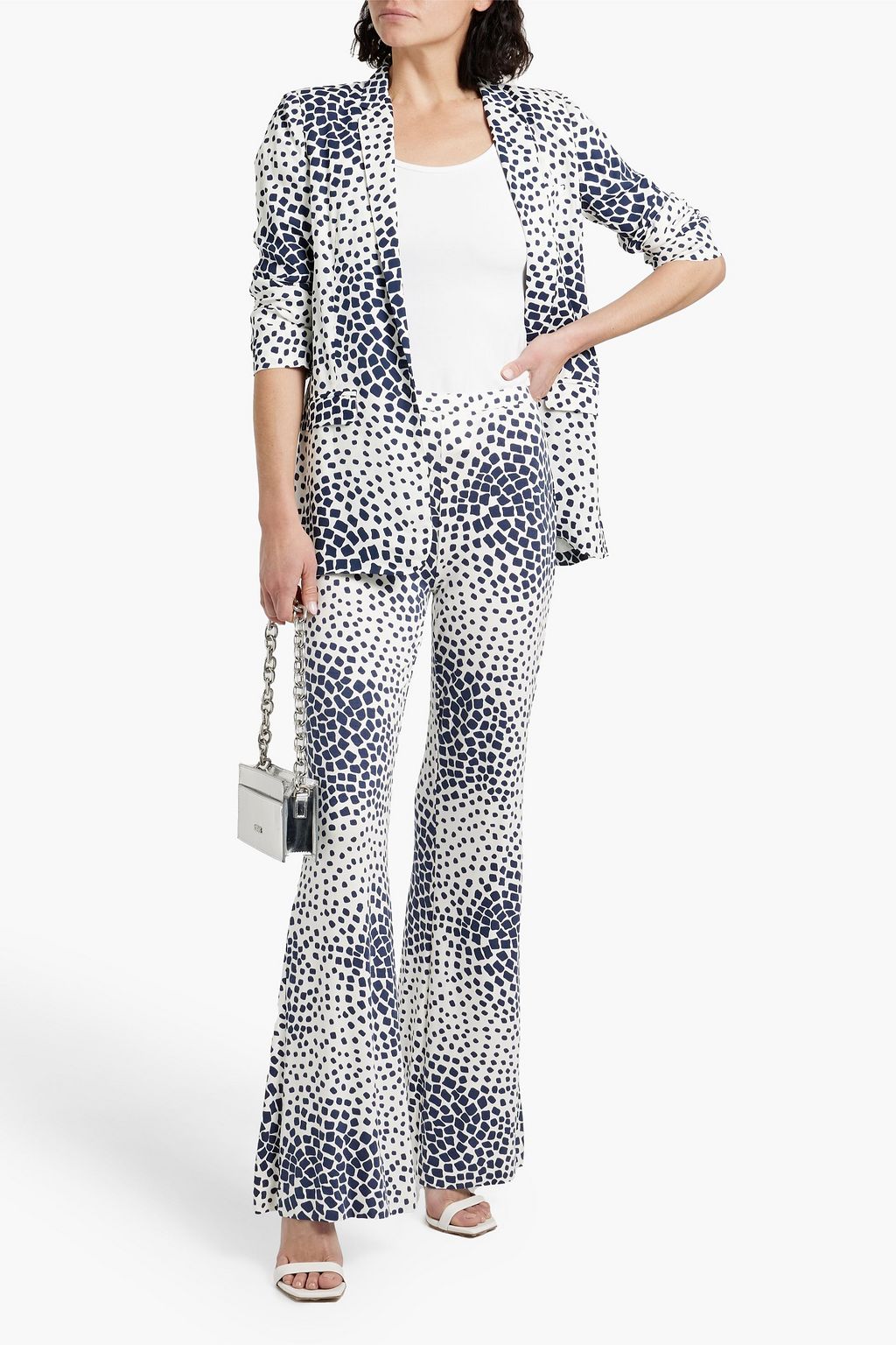 DIANE VON FURSTENBERG Quentin printed crepe blazer