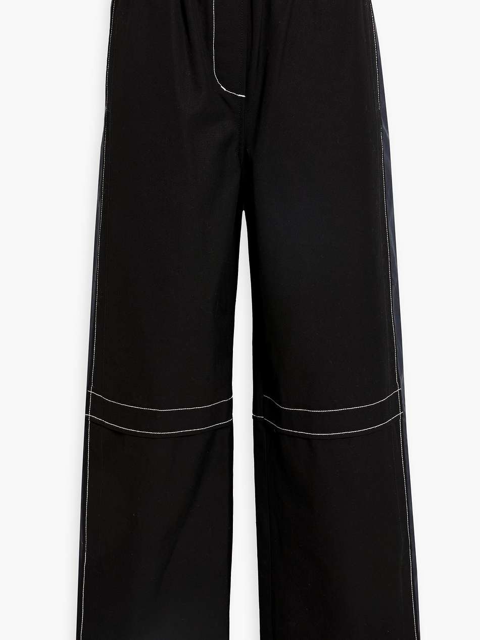 ripstop and cotton-canvas wide-leg pants