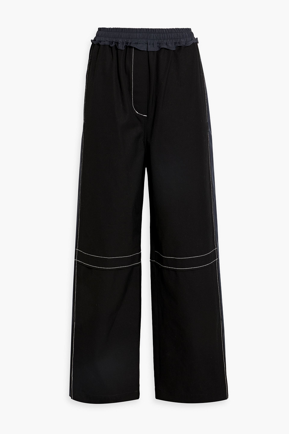 Ripstop and cotton-canvas wide-leg pants