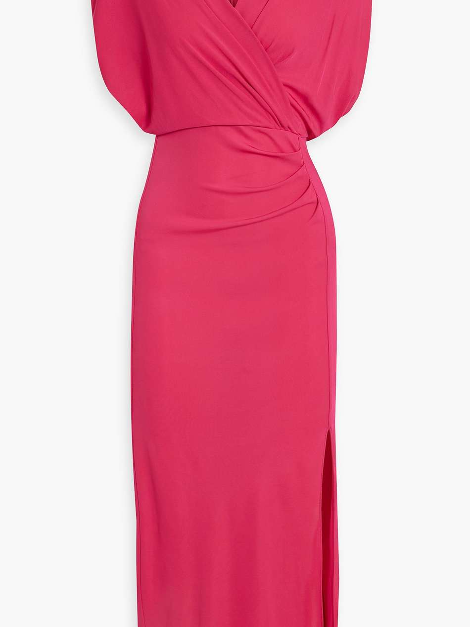 williams wrap-effect stretch-jersey midi dress