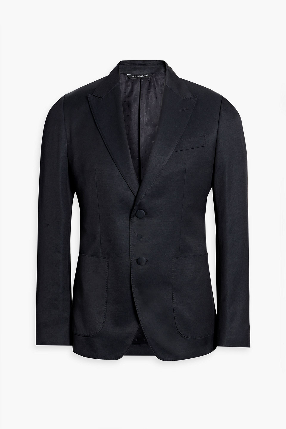 Dolce & Gabbana Cotton-blend Twill Blazer In Midnight Blue