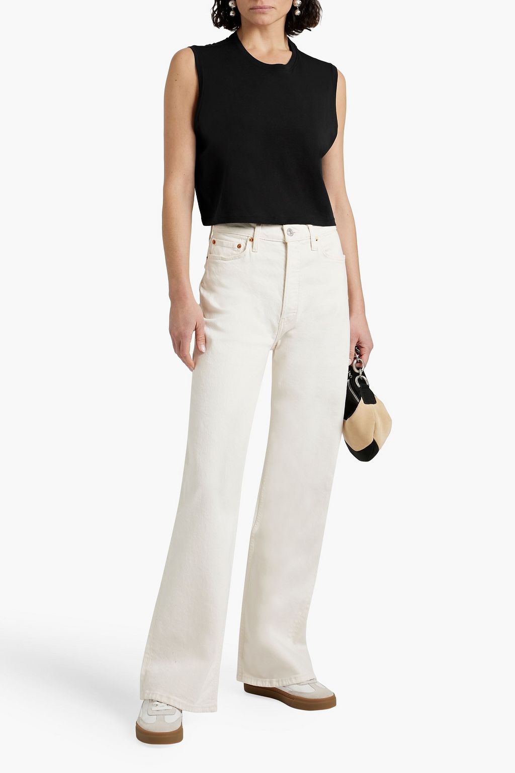 ATM ANTHONY THOMAS MELILLO Cropped cotton-jersey tank