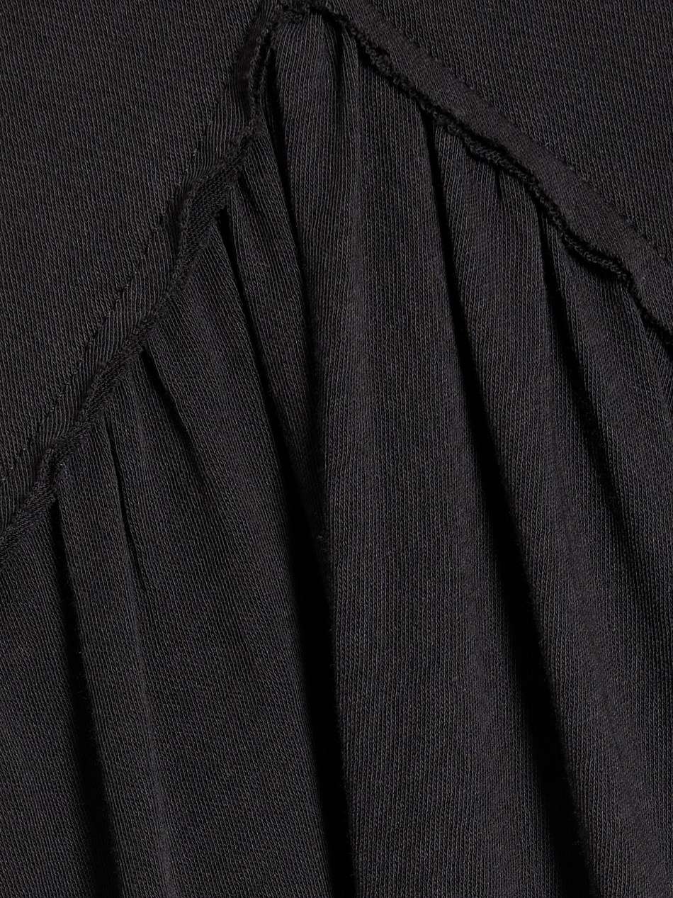 gathered cotton-jersey mini dress