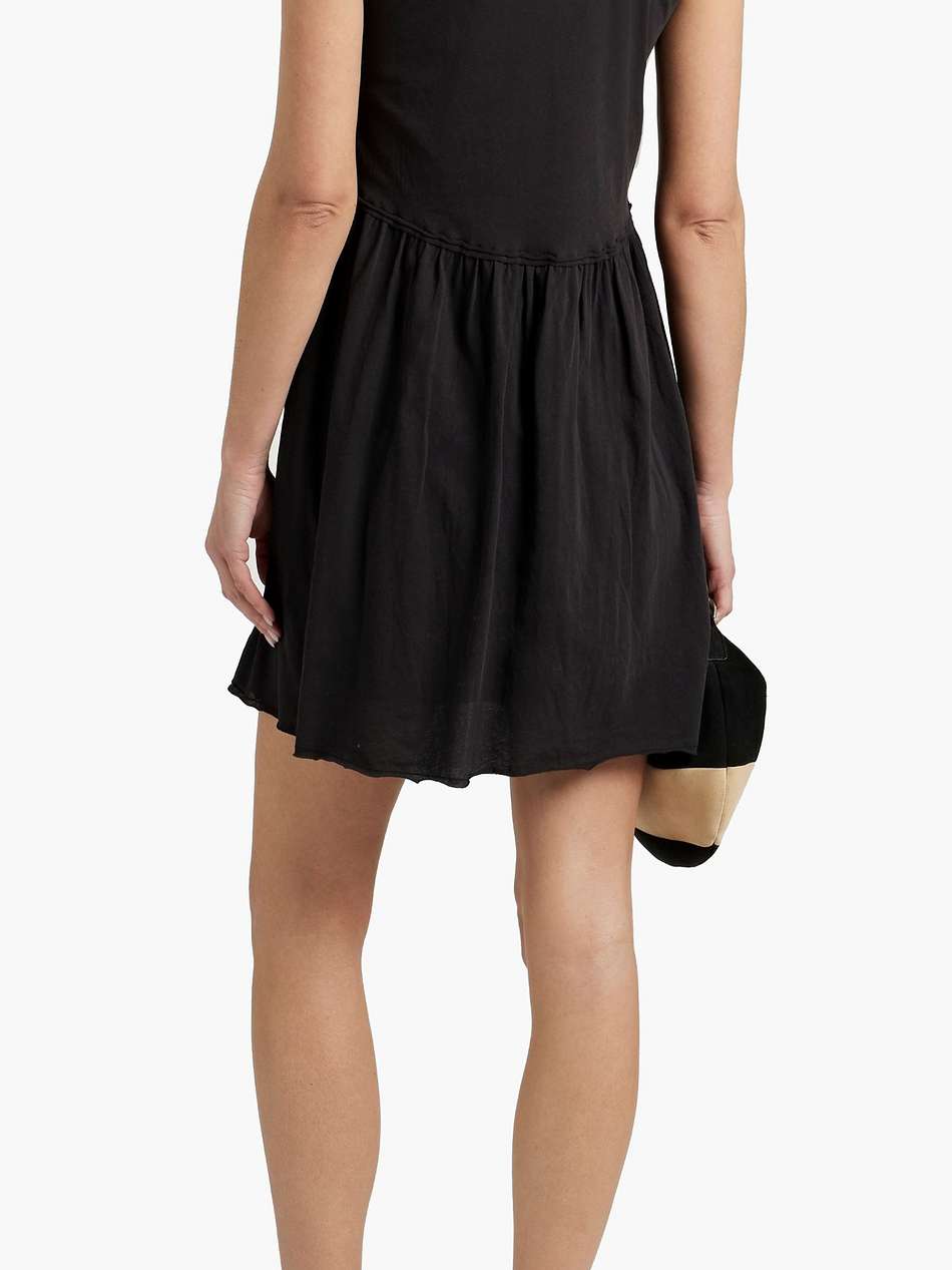 gathered cotton-jersey mini dress