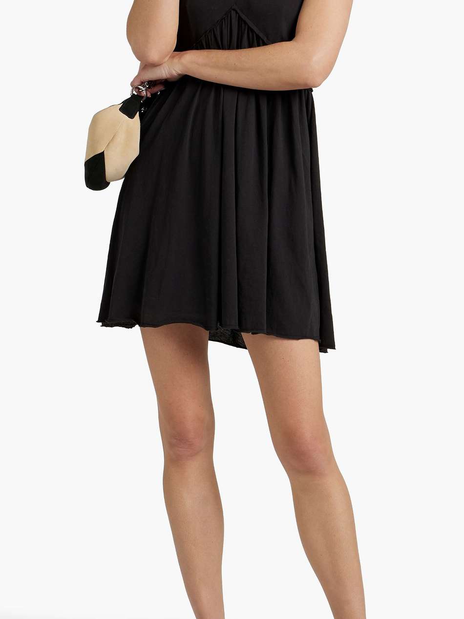 gathered cotton-jersey mini dress
