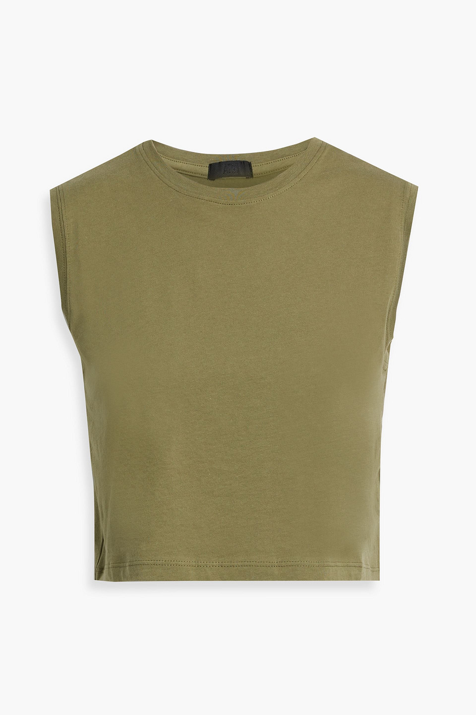 Atm Anthony Thomas Melillo Cropped Cotton-jersey Tank In Leaf Green