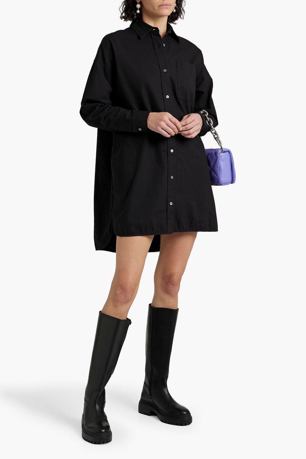 ATM ANTHONY THOMAS MELILLO Hemdkleid in Minilänge aus Baumwoll-Ripstop