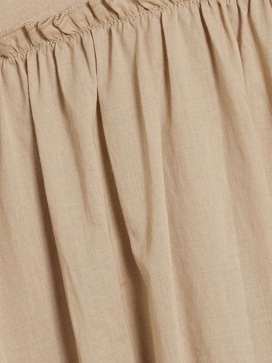 gathered cotton mini dress