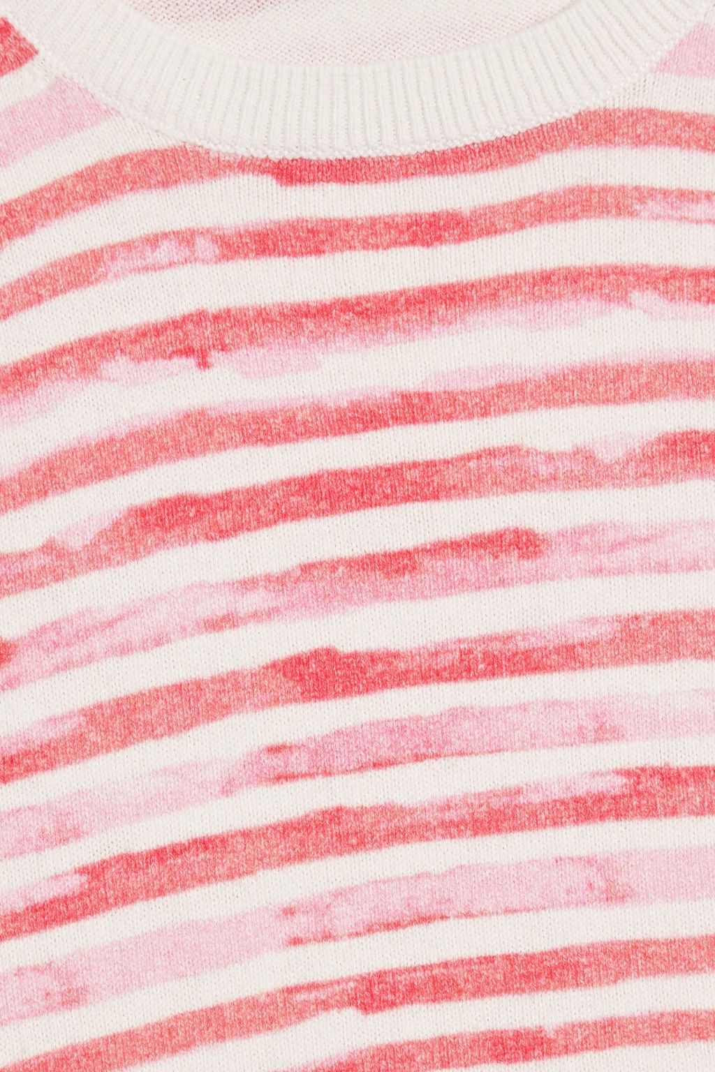 ATM ANTHONY THOMAS MELILLO Cropped striped cotton and cashmere-blend top