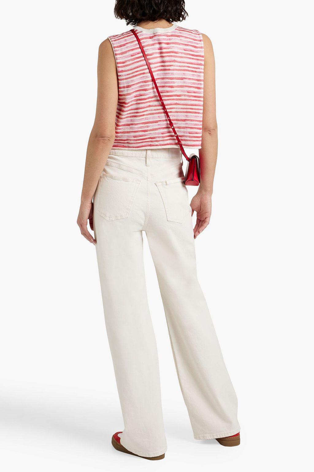 ATM ANTHONY THOMAS MELILLO Cropped striped cotton and cashmere-blend top