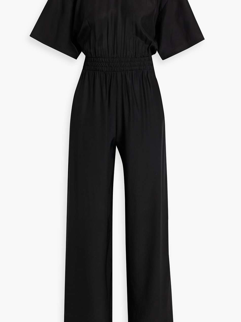 silk-crepe wide-leg jumpsuit