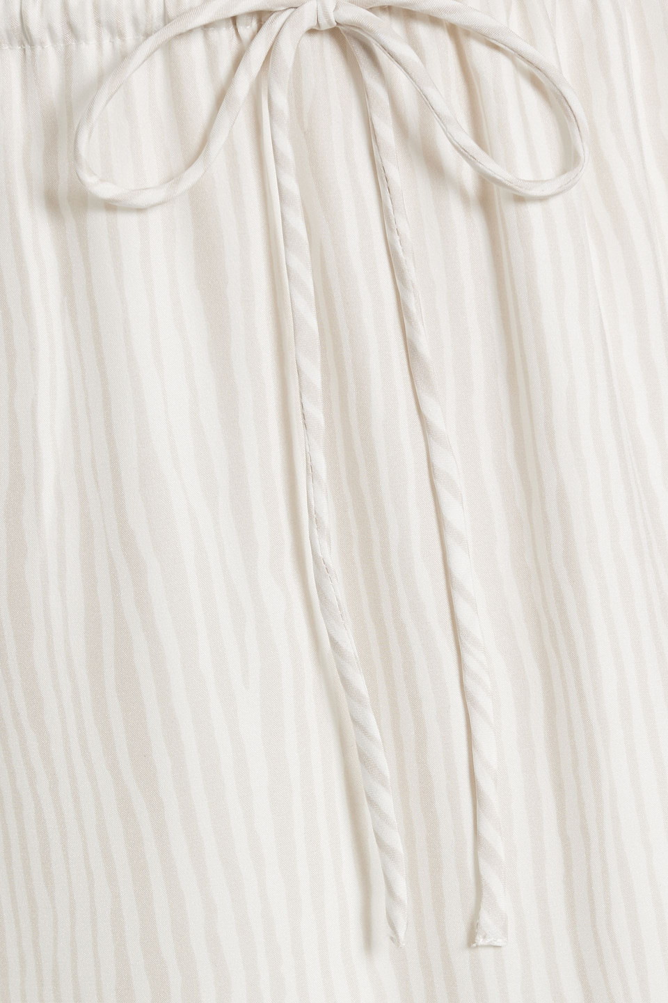 Shop Atm Anthony Thomas Melillo Striped Silk-crepe Midi Skirt In White