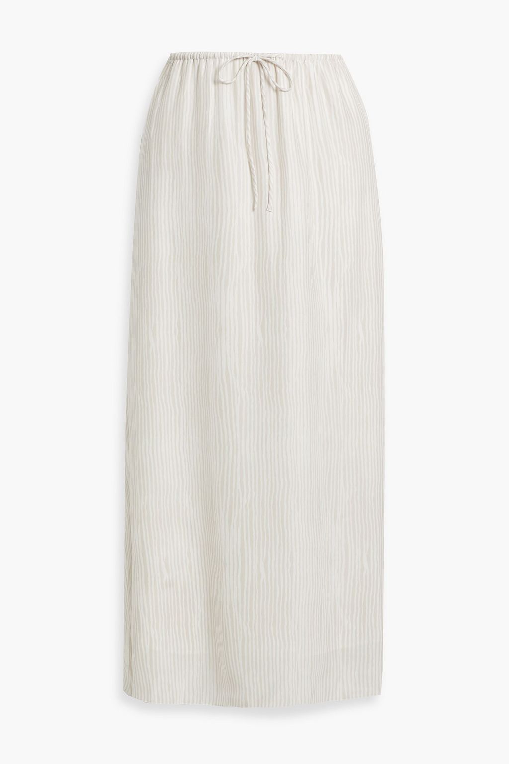 ATM Anthony Thomas Melillo Striped Silk crepe Midi Skirt Women White Skirts L