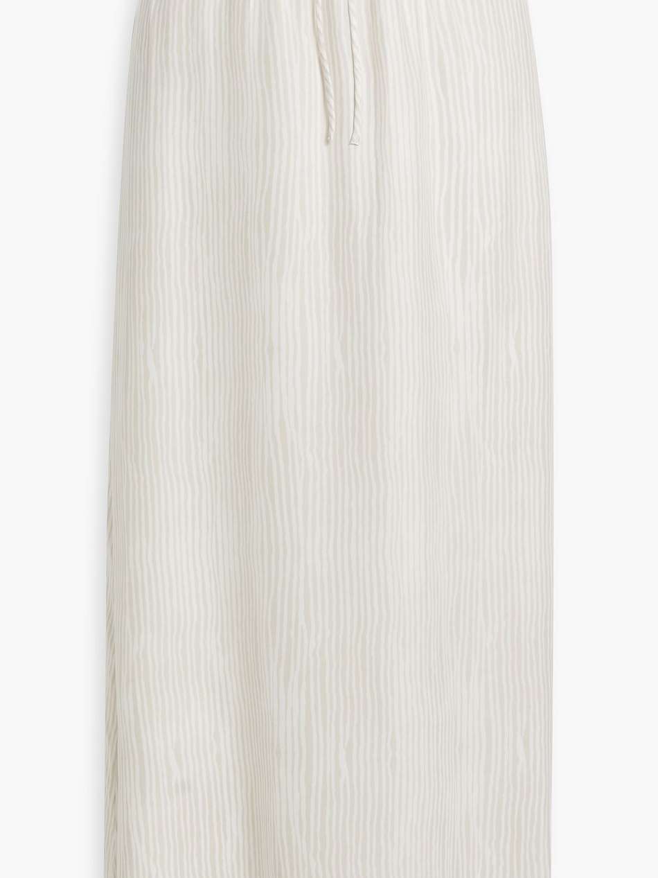 striped silk-crepe midi skirt
