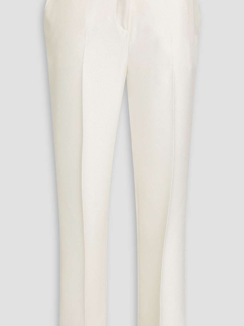 delon silk-jacquard tapered pants