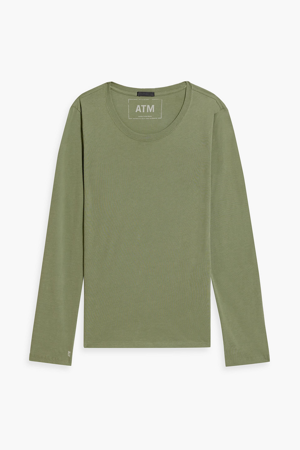 Atm Anthony Thomas Melillo Slub Cotton-jersey Top In Army Green