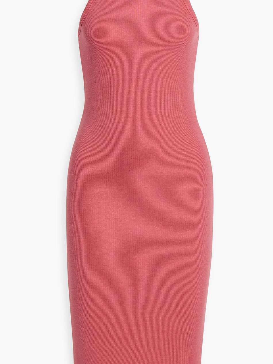 ribbed stretch-modal jersey midi dress