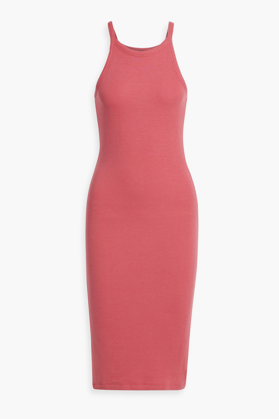 Ribbed stretch-modal jersey midi dress