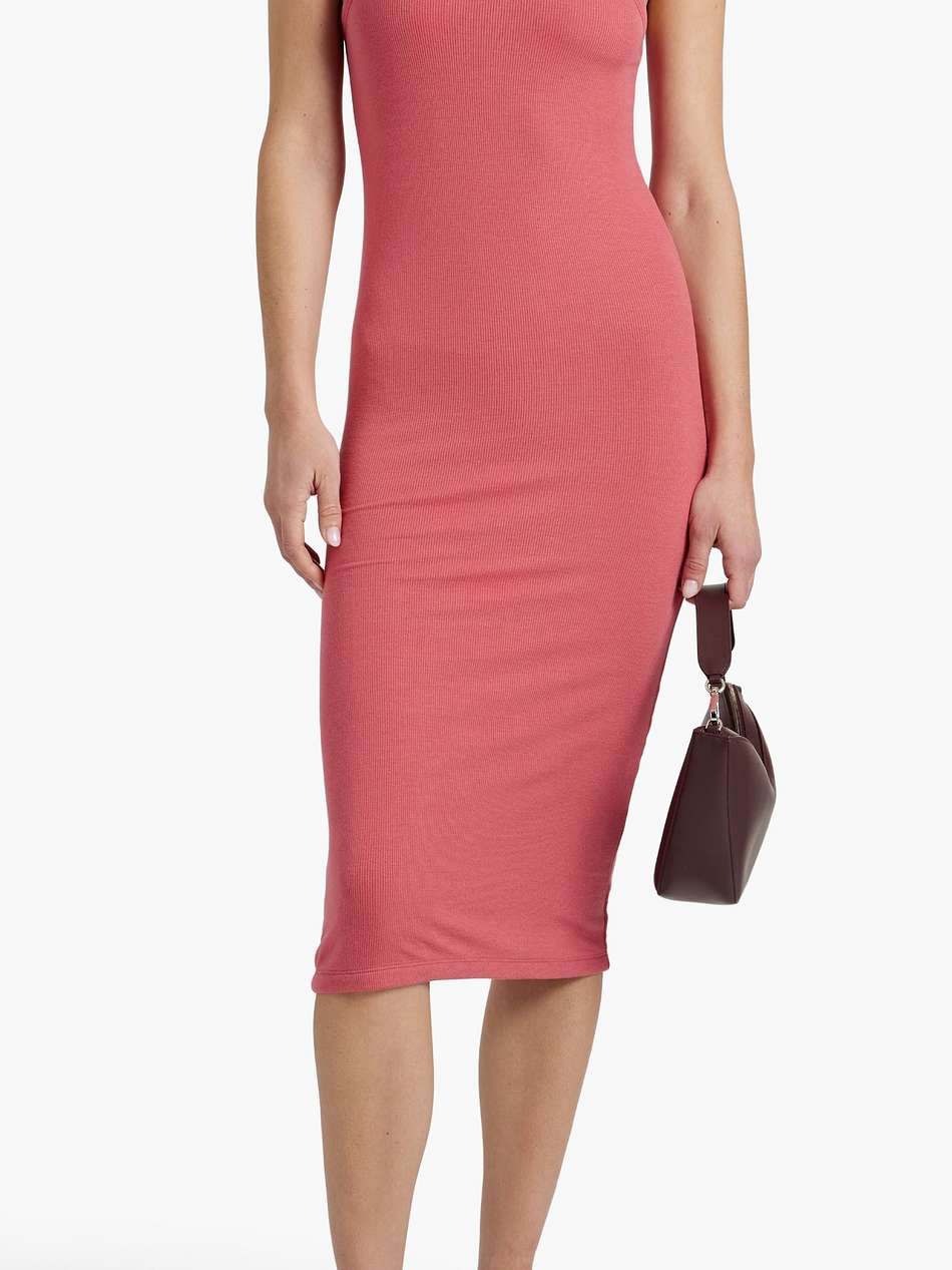 ribbed stretch-modal jersey midi dress