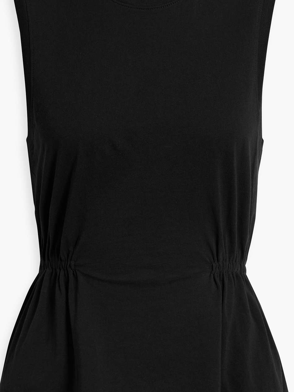ruched cotton-jersey tank