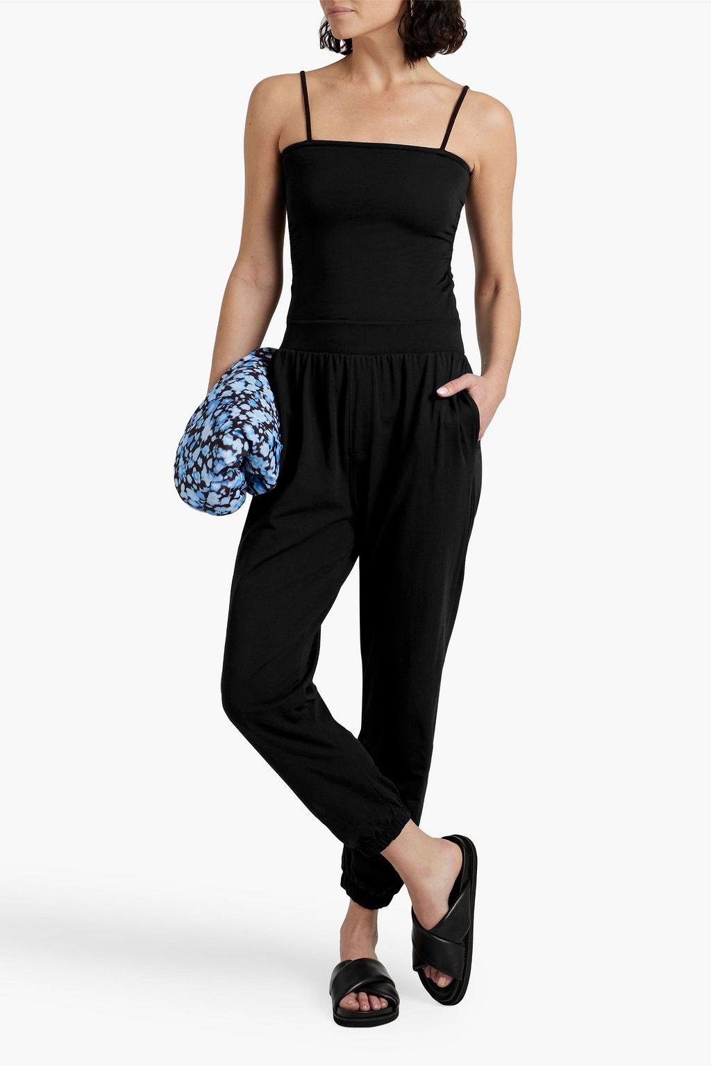 ATM ANTHONY THOMAS MELILLO Gathered stretch Pima cotton-jersey jumpsuit