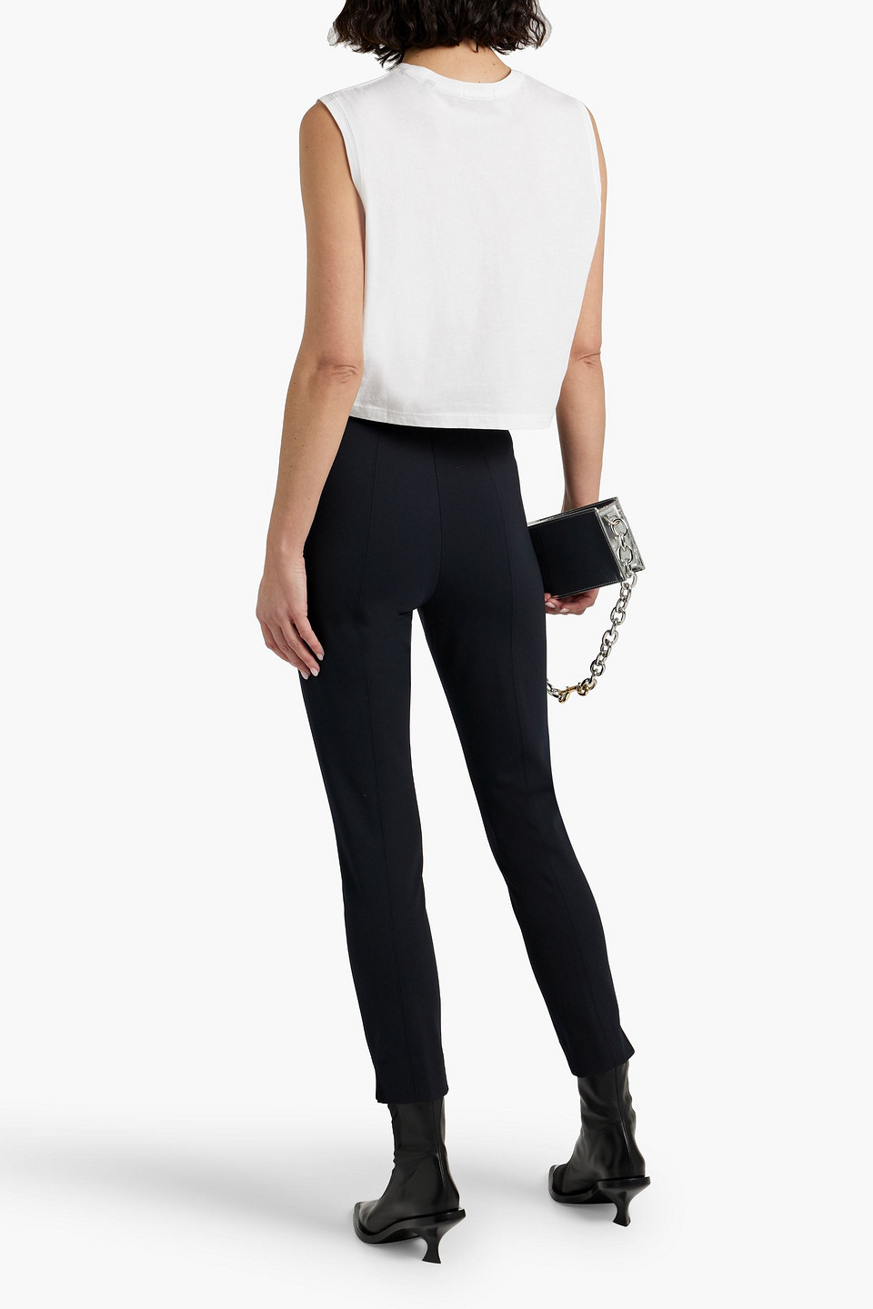 Shop Atm Anthony Thomas Melillo Ponte Skinny Pants In Navy