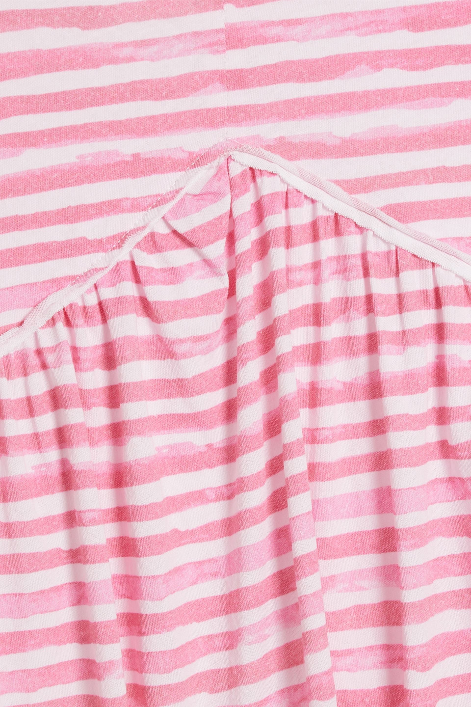 Shop Atm Anthony Thomas Melillo Striped Cotton-jersey Mini Dress In Pink