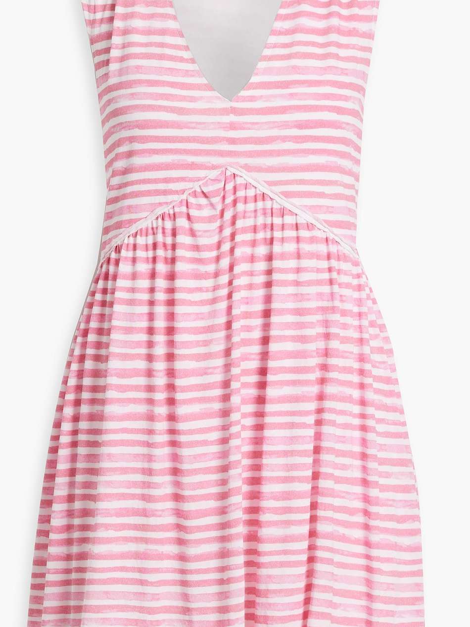 striped cotton-jersey mini dress