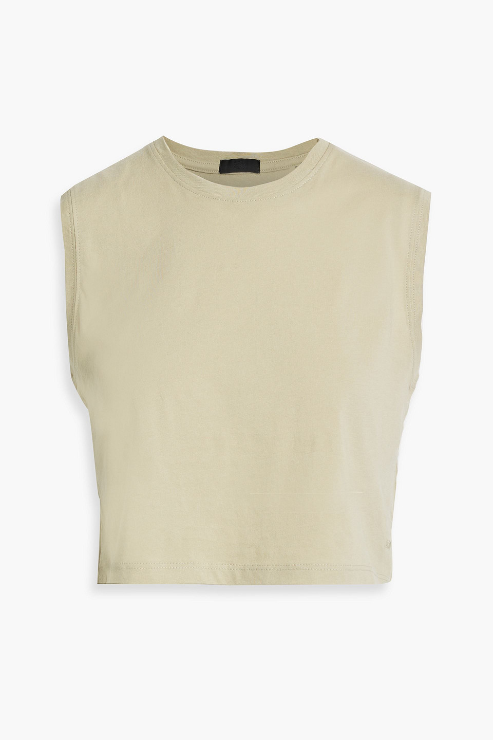 Atm Anthony Thomas Melillo Cropped Cotton-jersey Tank In Sage Green