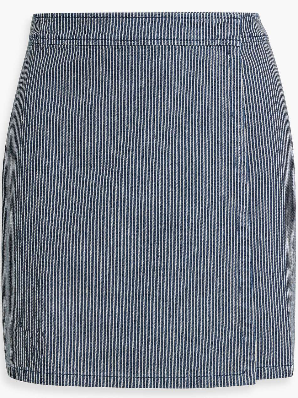 striped cotton-jacquard mini skirt